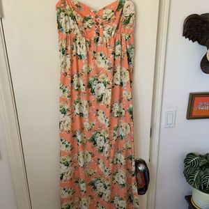 Strapless maxi dress
